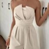 Off-Shoulder Wrap Crop Bodysuit Top