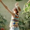 deb945c1-406a-4437-b4cd-2aad90017774.jpg Women's Rainbow Stripe Crochet Fringe Crop Tank Top
