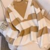 df85e6d7dbd440b0b38380819791f6c7-goods.jpeg Women's Off-Shoulder Halter Neck Striped Sweater