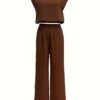 e035cae9-7517-427e-b5f0-b04be4b19aa8.jpg Half-Sleeve Top & Wide-Leg Pants Lounge Set