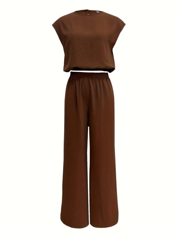 e035cae9-7517-427e-b5f0-b04be4b19aa8.jpg Half-Sleeve Top & Wide-Leg Pants Lounge Set