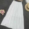 Women's Elegant Patchwork Mid-Length Skirt