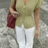 Sleeveless Metal Button Spring Vest Jacket
