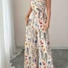 Women's Everyday Comfortable Elastic Waist Wide-Leg Pants – Navy