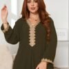 Women's Chic Solid Colour V-Neck Casual Dress