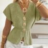 Sleeveless Metal Button Spring Vest Jacket