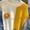 Women's Color-Block Denim Patchwork Pullover Cardigan