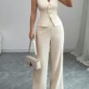e907847b-3d1a-452e-b5e6-34b8fa0d6c36.jpg Women'S Elegant Sleeveless Vest And Pants Set