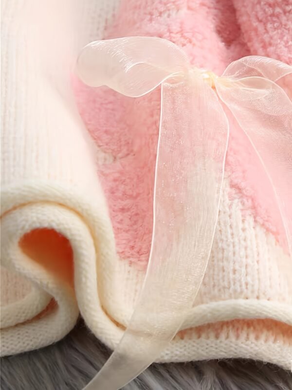 e9b6dff7-a382-4935-846c-e2994dd0f14d.jpg Women's Elegant Bear & Bowknot Knit Sweater – Pink