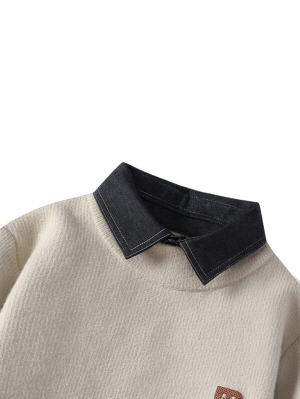 ed54f40c-3cef-4f8f-9f6a-8694fbc7530f.jpg Men's Fake Two-Piece Knitted Sweater Cardigan