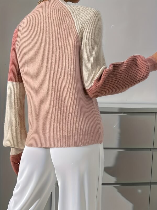 Women's Elegant Solid Color Long Sleeve Round Neck Top