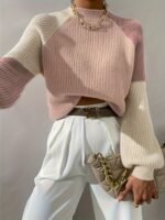 edd58be5-a759-40b6-a905-b28012c991e3.jpg Women's Elegant Solid Color Long Sleeve Round Neck Top