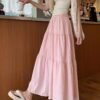 ee760c5e-cf19-438e-8aed-664df928adcf.jpg Women's High-Waisted Pink Beach Party Midi Skirt
