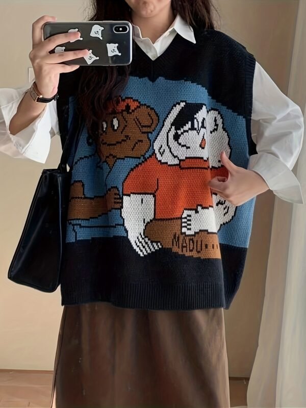 ee91300973b9a633e2eecc3dc81b0ae3.jpg Women's Korean Style Retro Sweater Vest