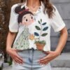 ef0fab6e01b44c28a9e09e3aefd6603e-goods.jpeg Women's Floral Garden Print Button-Up Short Sleeve Shirt
