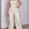 f0939c47-abae-4a25-817f-247af3680ce4.jpg Apricot 3D Floral Off-Shoulder Pants Set