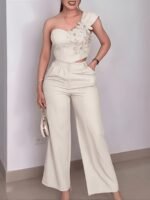 f0939c47-abae-4a25-817f-247af3680ce4.jpg Apricot 3D Floral Off-Shoulder Pants Set