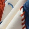 Men's Color-Block Round Neck Knit Sweater – Orange Red