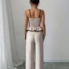 faa80993-497a-4c21-8d24-c6728429402c.jpg Women's Elegant Contrast Camisole & Long Pants 2-Piece Set
