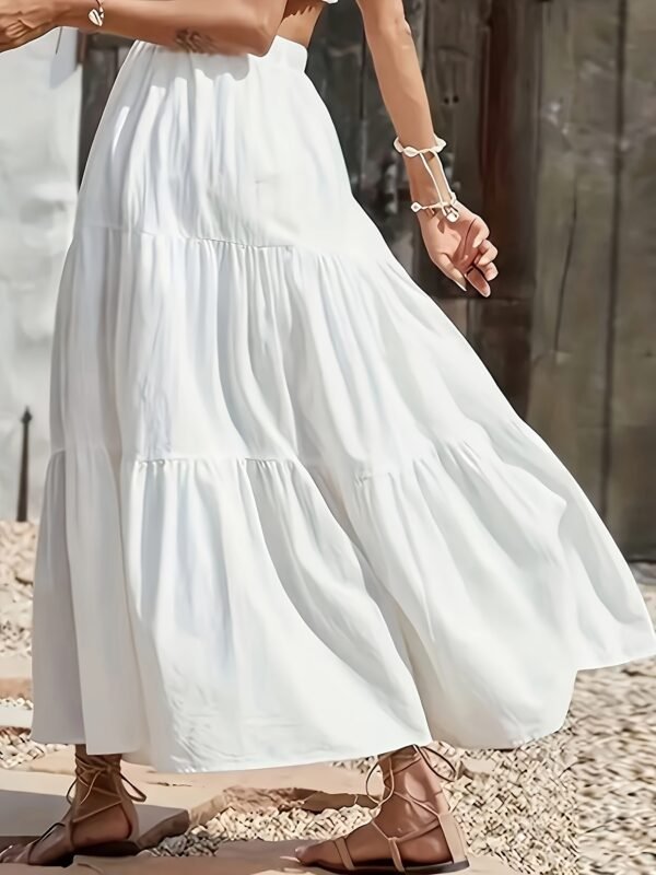 Women's Elegant Patchwork Mid-Length Skirt
