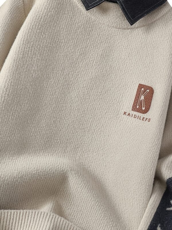 fda7adcf-46f7-4bec-912a-0cd08311ec4b.jpg Men's Fake Two-Piece Knitted Sweater Cardigan