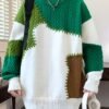 fe5516e1-6ce1-43ad-8137-54970769d594.jpg Men's Color-Block Spliced Knit Sweater – Green